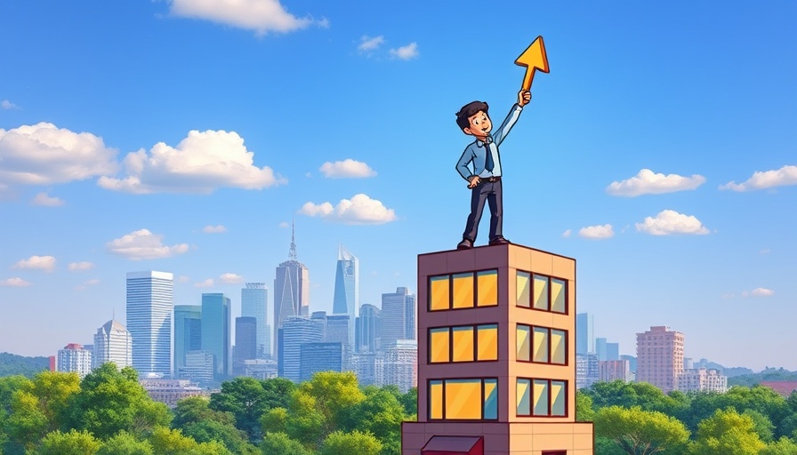 South Florida small business financial outlook depicted as a rising chart from a rooftop.