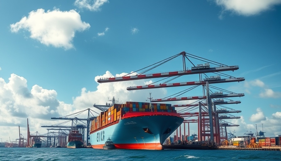 PortMiami showcasing startup cargo operations with cranes and ships under a cloudy sky.
