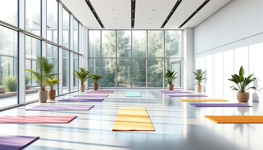 Alo Yoga health club in Miami Beach with mats and serene vibe.
