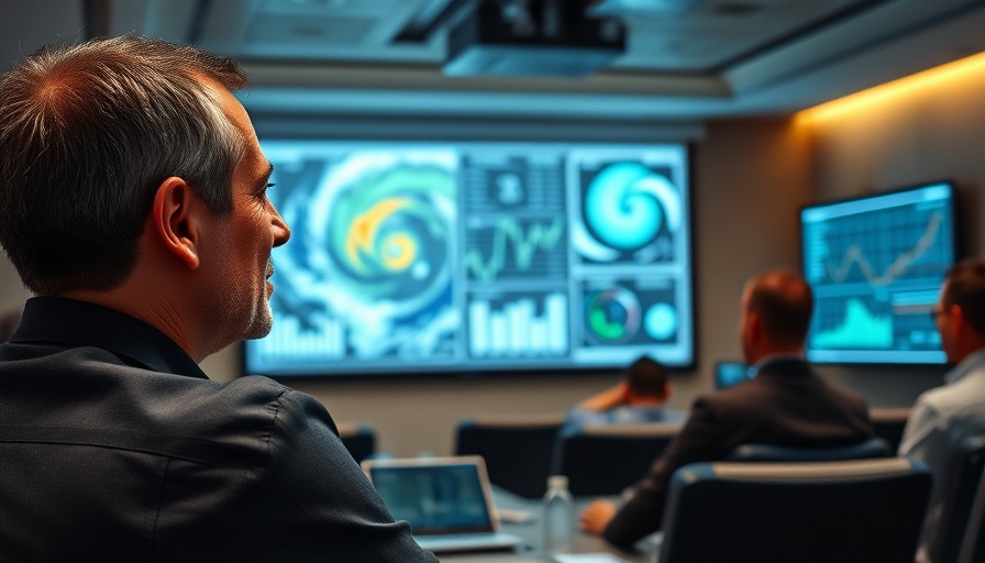 Expert presents hurricane season predictions for 2025 at a conference.