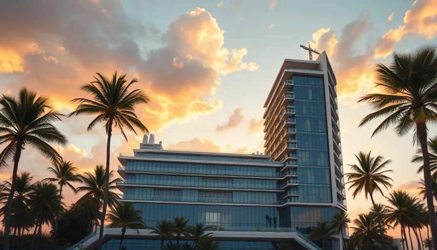 Luxurious high-rise building in Miami luxury real estate market.