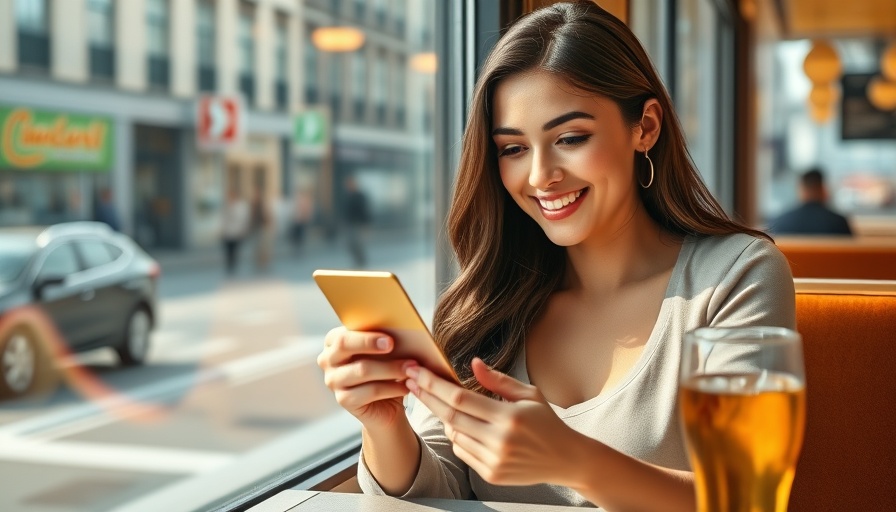 Young woman with Amex Gold Dunkin' credit enjoying a cafe moment.