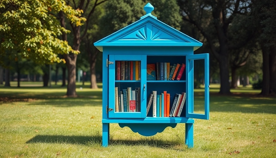 Cozy mini library with books, ideal for Florida summer reading outdoors