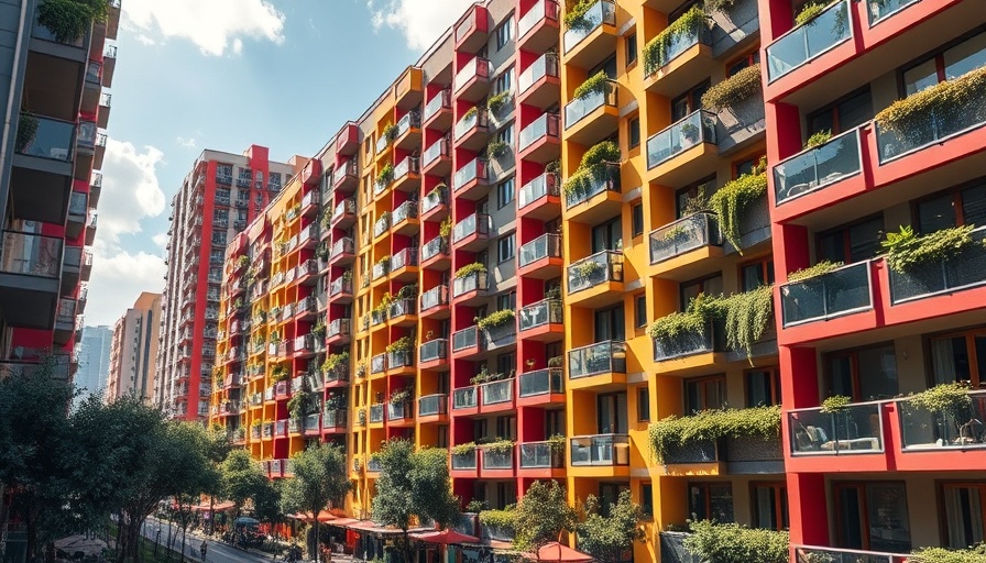 Modern apartment buildings in Wynwood's affordable housing projects.