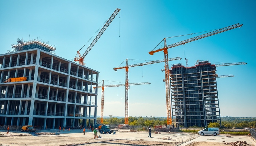 Coconut Creek industrial development scene with construction activity.