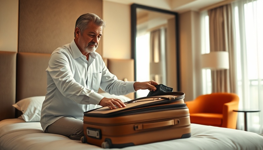Man packing suitcase in hotel room, IHG One Rewards Traveler Credit Card Benefits.