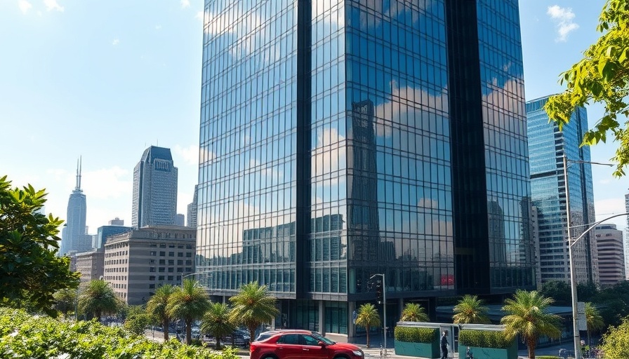 Fortune International Group Coral Gables development, modern skyscraper with glass facade.
