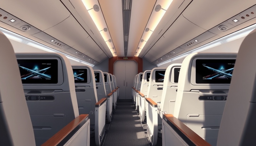 Luxurious airplane business class cabin for Florida homeowners exploring future travel.