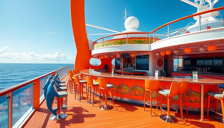 Vibrant cruise ship bar on Holland America's Grand World Voyages