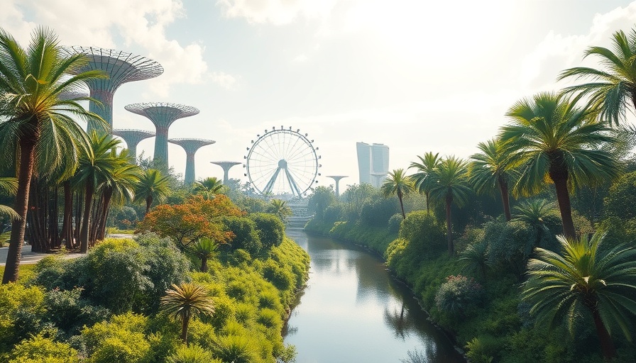 Futuristic garden and Ferris wheel in daylight - Chase Sapphire Reserve updates.