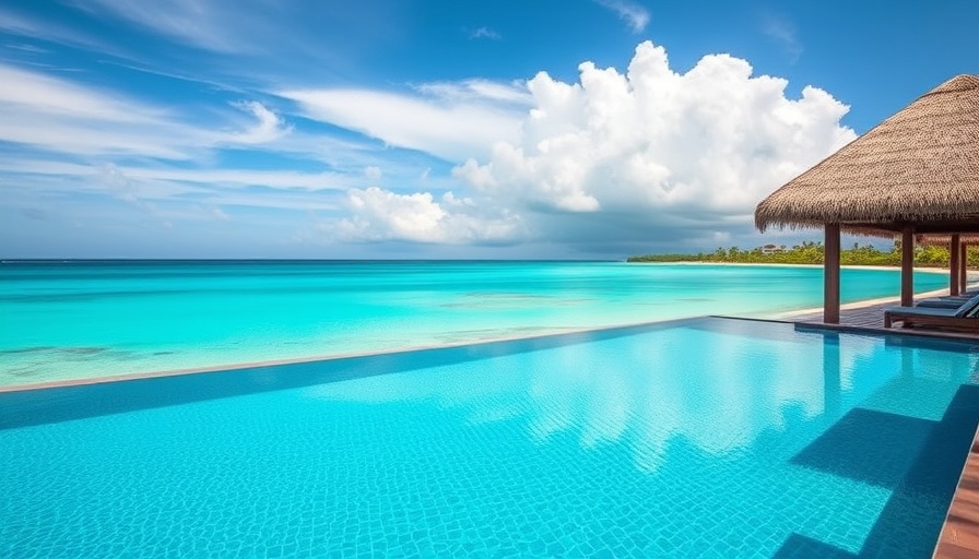 Infinity pool at a beach resort with a view of the ocean, related to Marriott 50K-point free night certificate.