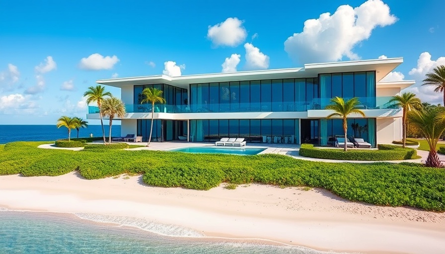 Luxury real estate Palm Beach County – beachfront mansion with sea view.