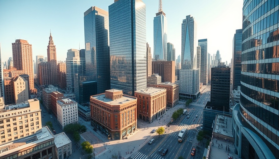 Aerial view of modern skyscrapers symbolizing Florida real estate leadership changes.
