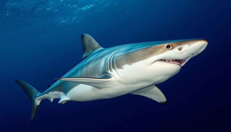 Bull shark swimming in the ocean, Trump pardons Florida divers context.