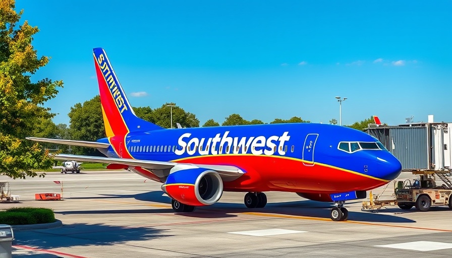 Southwest Airlines jet at airport gate for earning Southwest Companion Pass