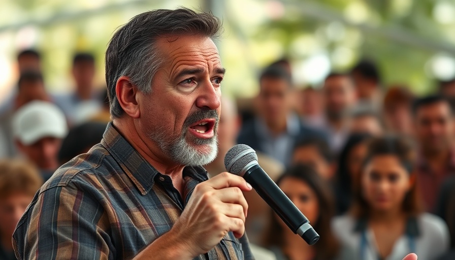 Determined speaker addressing a crowd about RFK Jr Not Fact-Checked Sources.