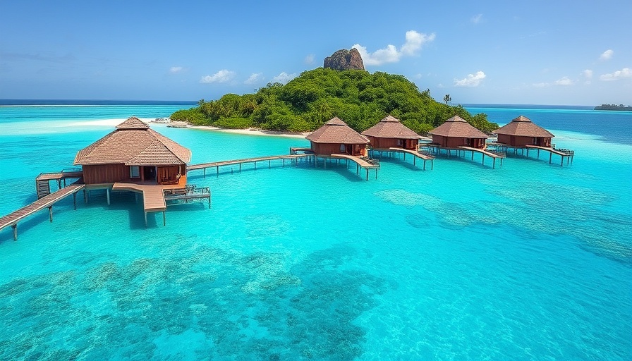 Luxurious resort with overwater bungalows and turquoise waters, embodying IHG 60K-point free night certificates.