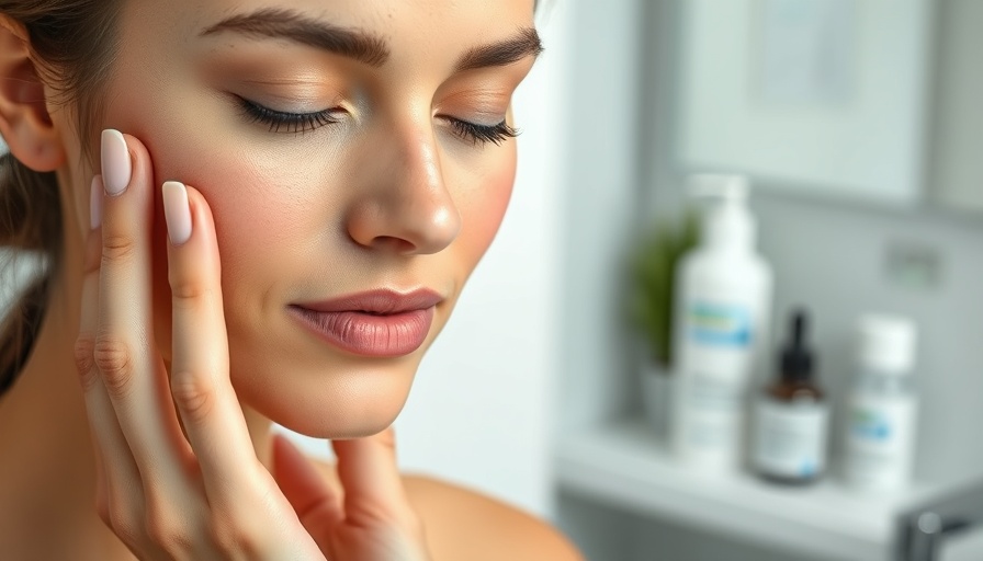 Daily skincare routine for healthy skin, serene woman in bathroom.