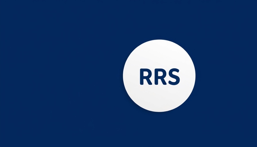 Minimalist RSS logo on blue background, digital design.