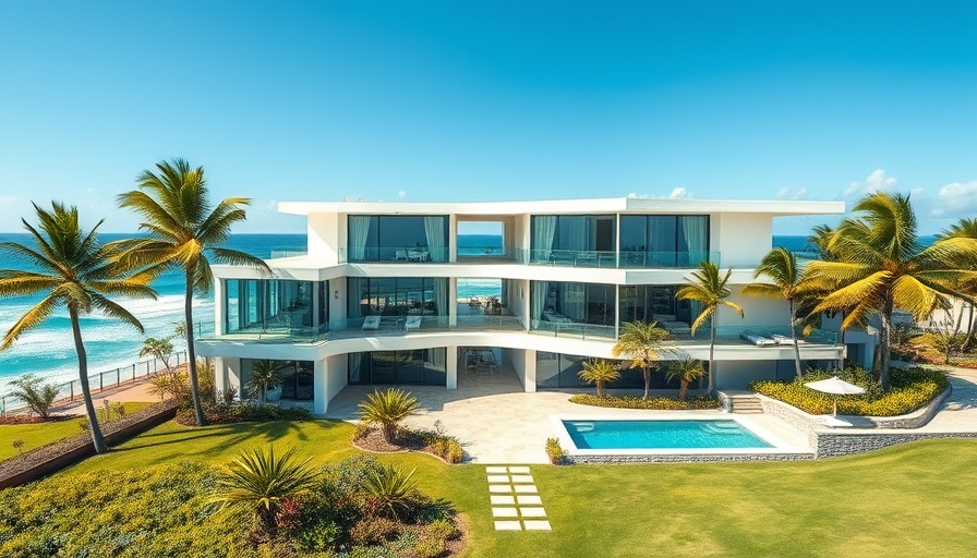 Luxurious Key Biscayne property with ocean view.