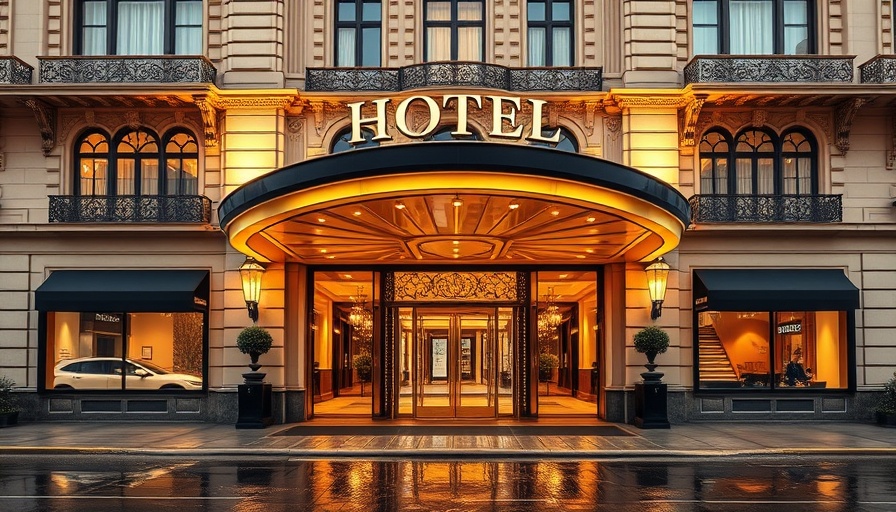 Elegant entrance of luxurious Mandarin Oriental Munich hotel.