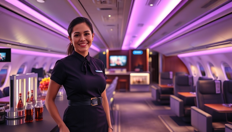 Luxurious airplane lounge with flight attendant for Chase Sapphire Reserve.