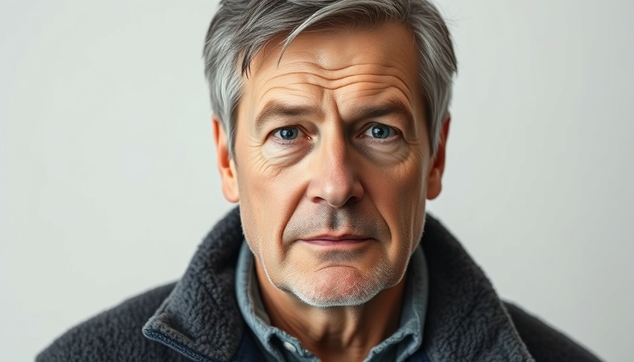 Middle-aged man expressing focused look for Health Systems.