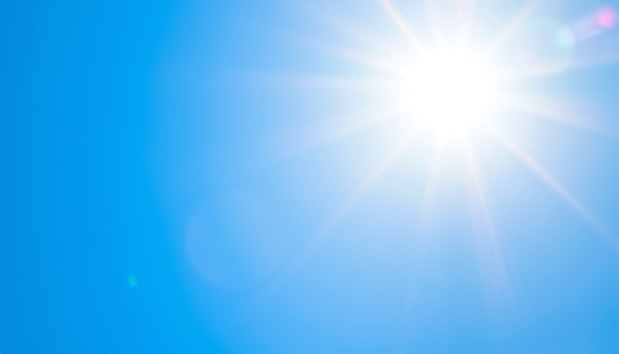 Bright sun symbolizing Florida temperatures and climate change.