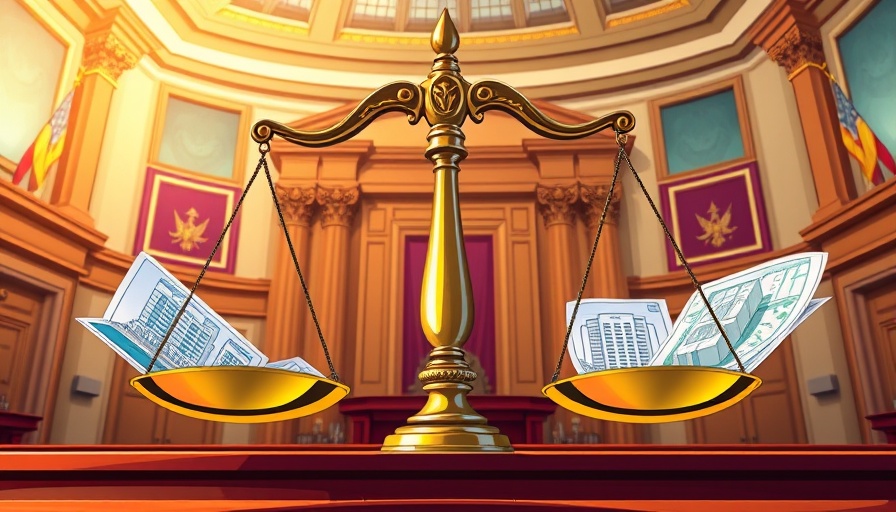 Illustration of legal battle over Miami-Dade development