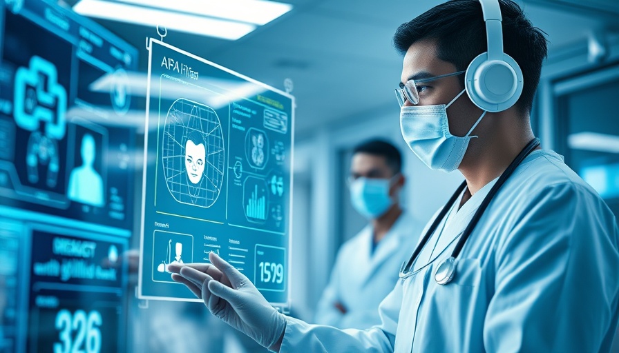 Futuristic AI-assisted healthcare setup in a modern hospital for AI for Patients.