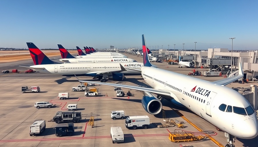 Delta Air Lines planes at airport highlighting AI pricing context.