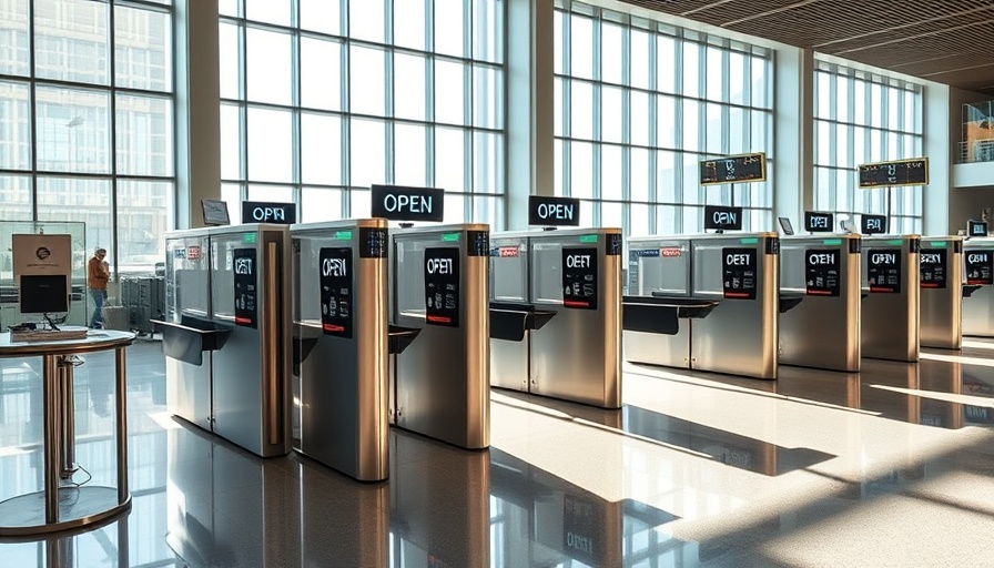 Automated European border control system for non-EU travelers in airport.