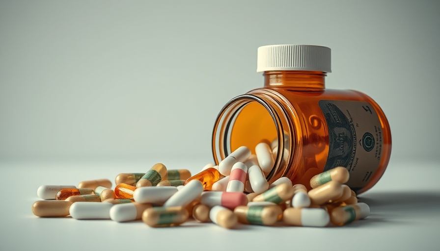 Bottle of pills with currency symbols representing money remaking medicine