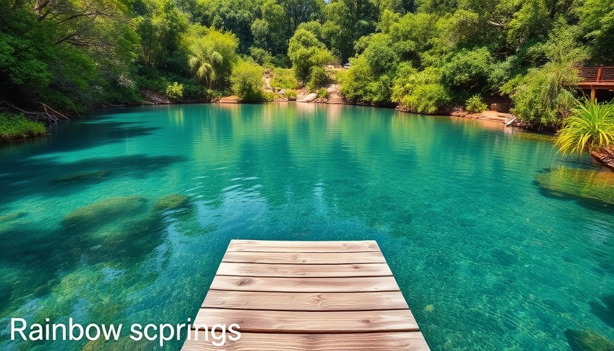 Rainbow Springs State Park scenic view with turquoise waters.