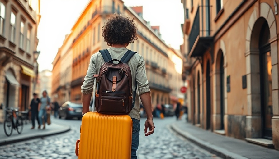 Traveler exploring city with Capital One travel credit offers
