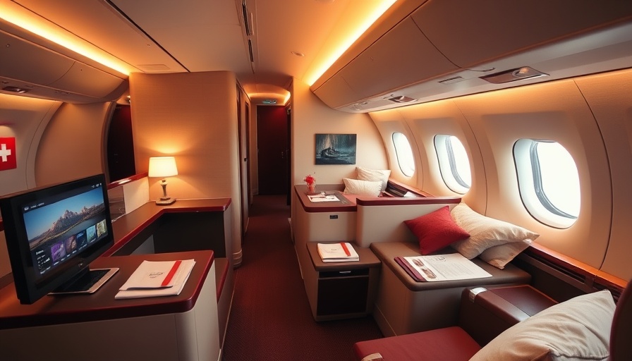 Luxurious Swiss Airlines Grand Suite with premium interior design.