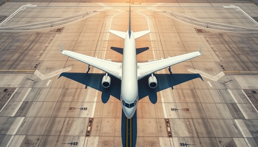 Aerial view of airplane on tarmac, showcasing best premium perks.