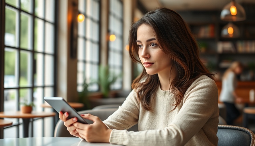 Woman holding credit card and tablet in a cafe discussing Chase Sapphire Reserve current offer.