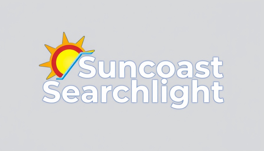 Modern digital graphic of Suncoast Searchlight logo.