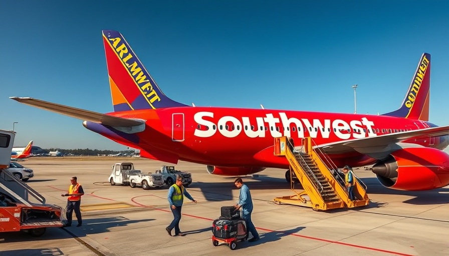 Southwest Airlines luggage loading on tarmac, canceling Southwest credit card