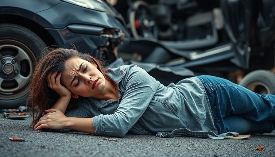 Hit-and-run crash rates Florida - accident scene with injured woman.