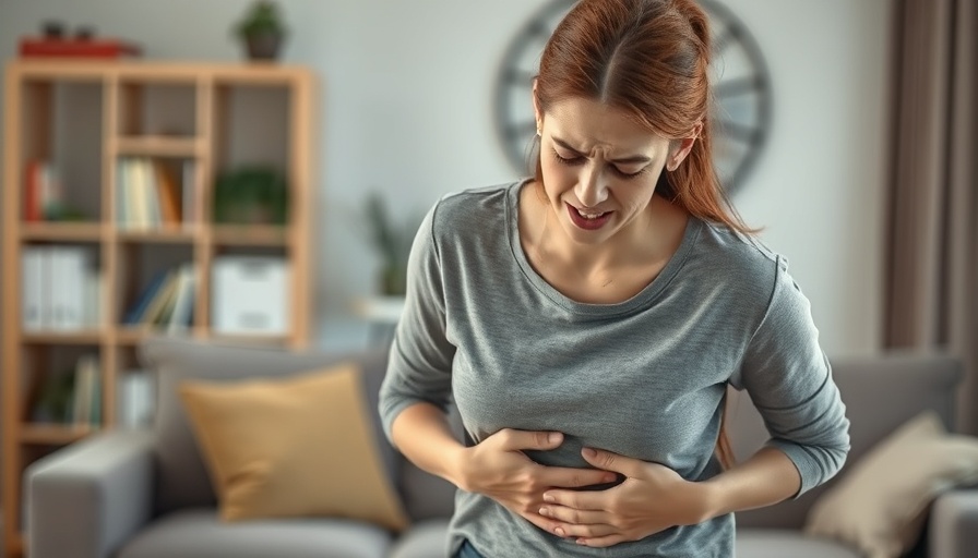 Woman experiencing discomfort related to bleeding during pregnancy.