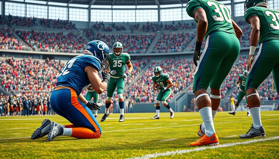 Florida Gators football players on field in game action