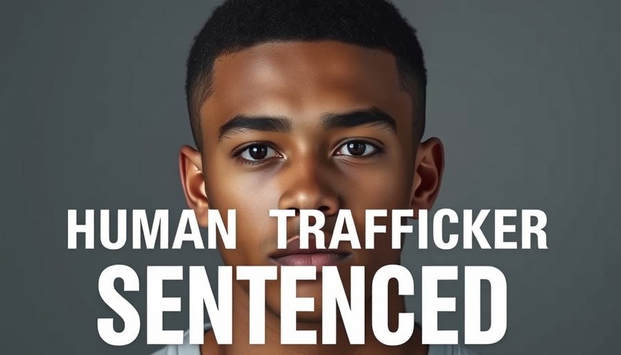Florida human trafficking sentencing: young man's mugshot with sentence.