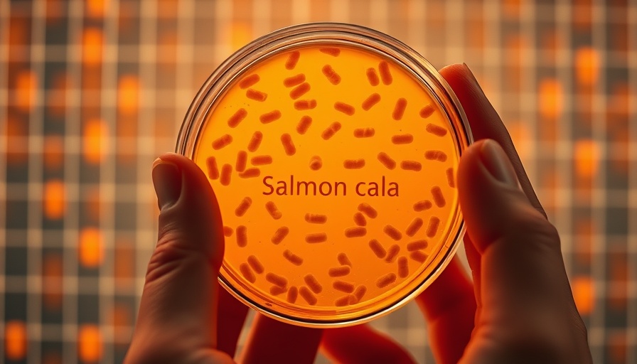 Petri dish with Salmonella culture linked to meal delivery outbreak.