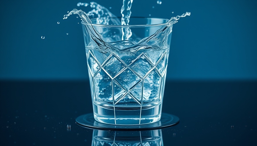 Central Florida water supply plan concept with glass of water.