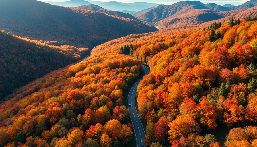 Autumn Blue Ridge Parkway road trip scenic view