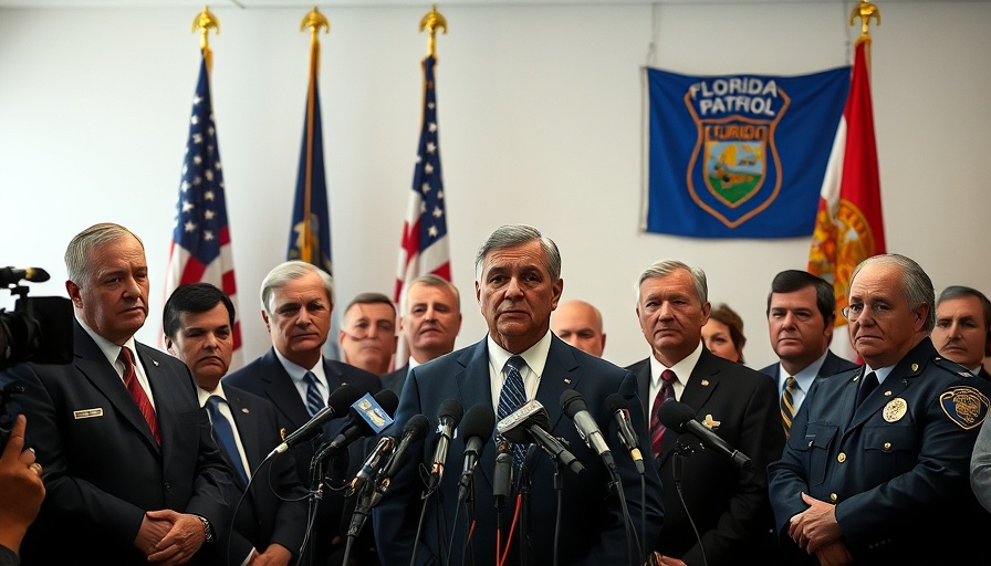 Officials discuss Florida child predator prosecution at press conference.
