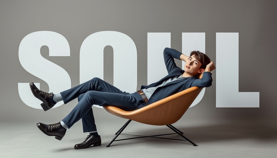 Playful soul music channel design with person and bold text.