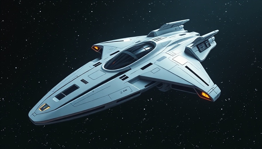 Futuristic spaceship representing AI future in space.